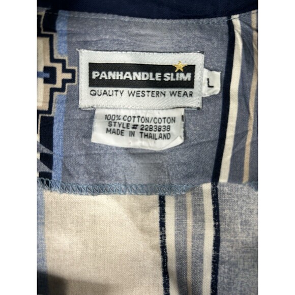 Panhandle Slim Women's Shirt L Aztec Southwestern Button Crop - Picture 11 of 11